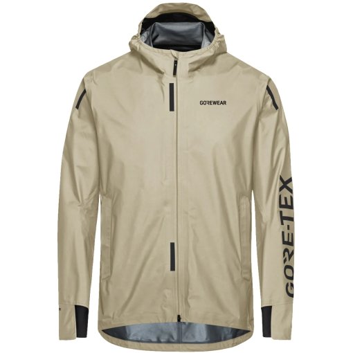 Picture of GOREWEAR Lupra 2.0 GORE-TEX Logo Hooded Jacket Men - tech beige / black BG99