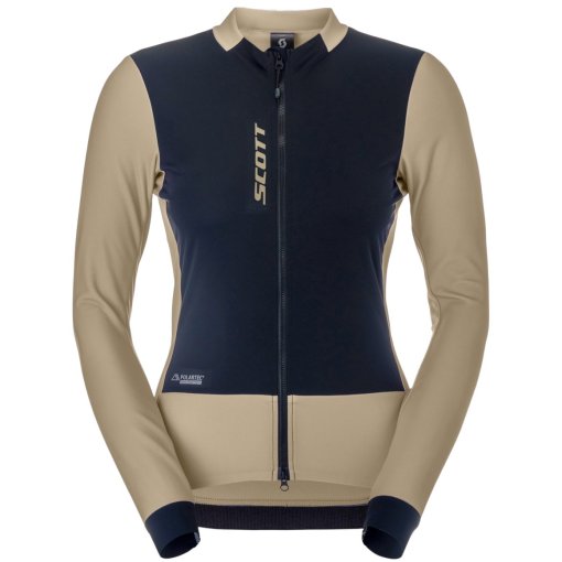 Picture of SCOTT Pro Warm Windbreaker Longsleeve Jersey Women - portobello beige/black