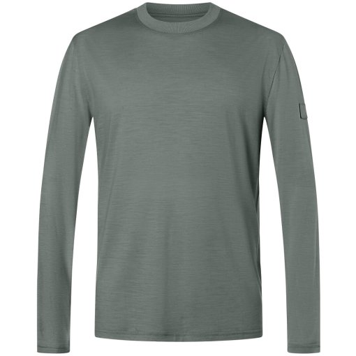 Image of SUPER.NATURAL Casual Rib Bio Longsleeve Men - Eucalyptus