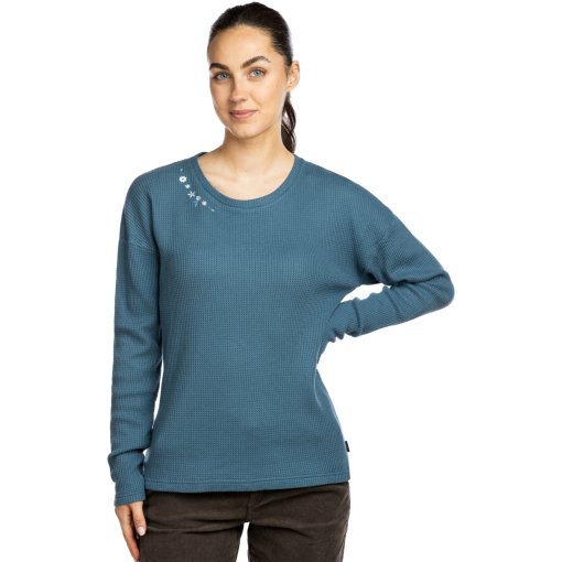 Picture of Chillaz Limbara Flower Longsleeve Shirt Women - blue