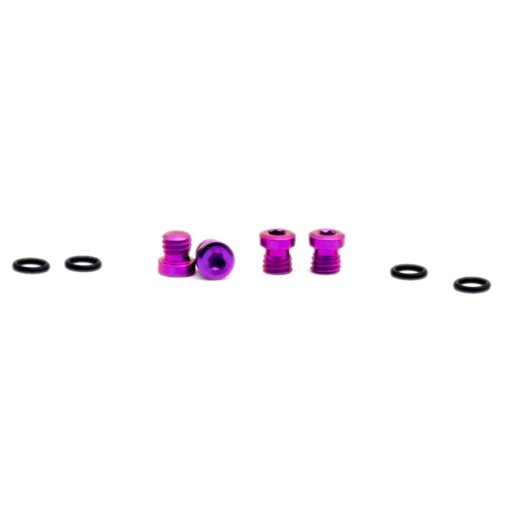 Foto de OAK Components Juego de tornillos de purga - Titanio | SRAM Bleedport DOT | 4 piezas - morado