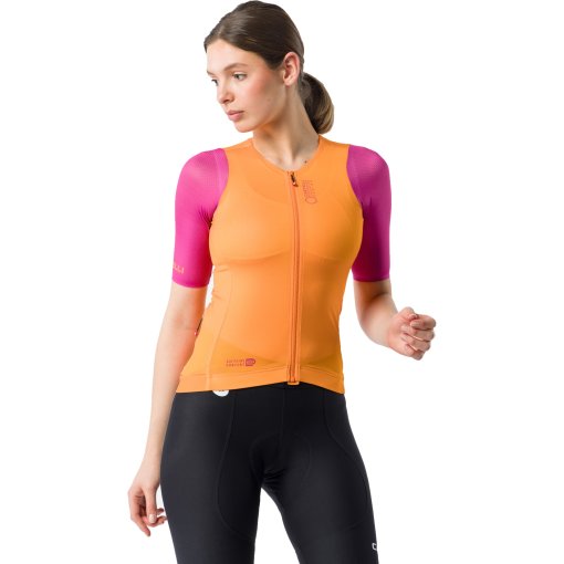 Productfoto van Castelli Corretto Damestrui met korte mouwen - vivid orange/violet pink 863