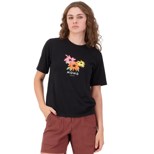Produktbild von Mons Royale Icon Merino T-Shirt Damen - black