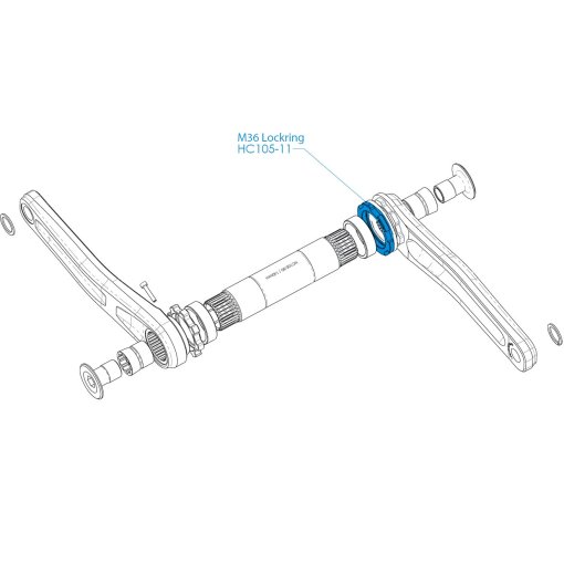Immagine prodotto da Hope M36 Crankset Lockring - HC105-11S