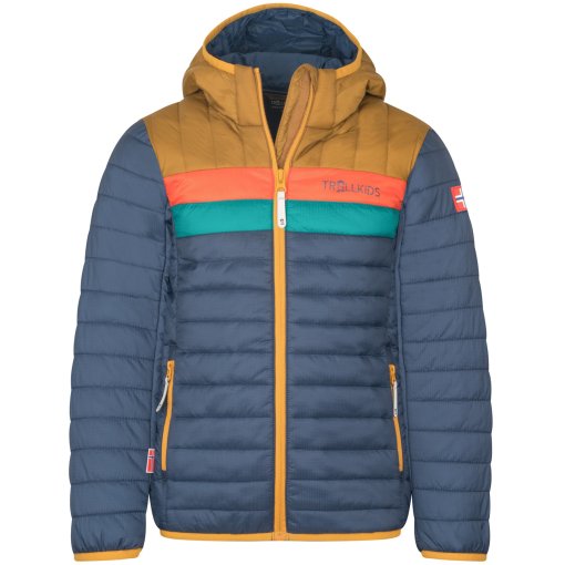 Foto de Trollkids Chaqueta Niño - Eikefjord - Bronze/Mystic Blue/Flame Orange