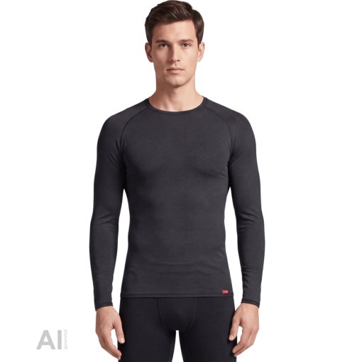 Photo produit de Löffler Maillot de Corps Manches Longues Homme - Transtex® Light - noir 990