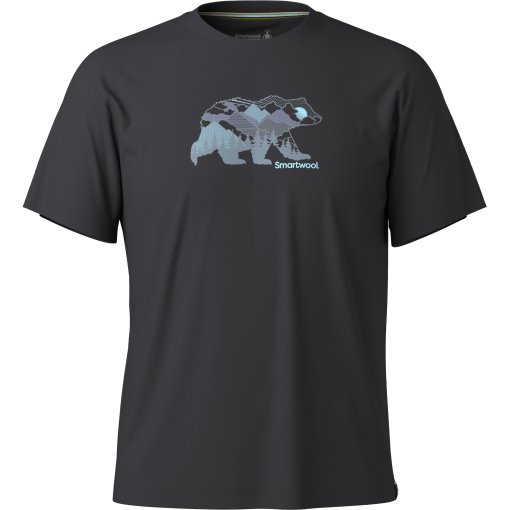 Foto de SmartWool Camiseta de Manga Corta Unisex - Bear View Graphic - 001 negro