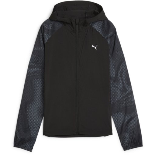 Photo produit de Puma Veste Running Femme - Run Favorite AOP Woven - Puma Black-Pscychedelic AOP