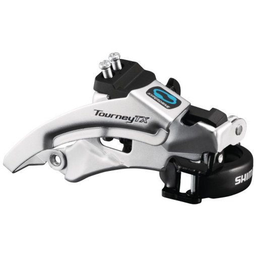 Foto de Shimano Tourney TX FD-TX800 Top Swing Front Derailleur 3x7/8-speed - black/silver