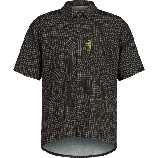 Foto de Maloja Camiseta de Manga Corta Hombre - TrainsM. Gravel - deep black grid 8923