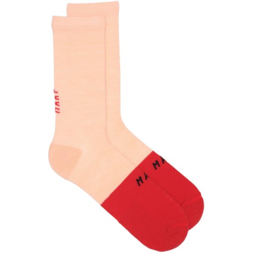 Produktbild von MAAP Road Team Merino Socken - carmine/fluoro orange