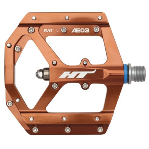Foto de HT AE03 EVO+ Flat Pedal de Aluminio - root beer