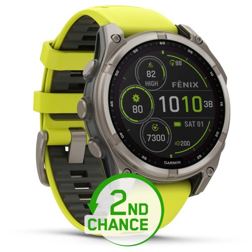 Produktbild von Garmin fenix 8 Sapphire Solar GPS Smartwatch - 47mm - Graphit/Titanium Titan - B-Ware