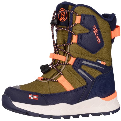 Zdjęcie: Trollkids Nordkapp XT Ocieplane buty zimowe dla dzieci - Spruce Green /Navy /Vivid Orange