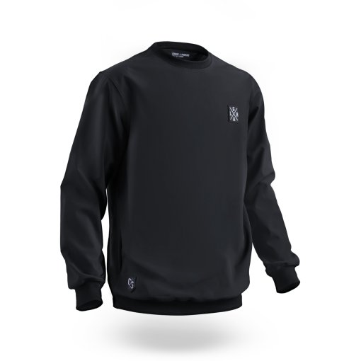 Bild von Loose Riders C/S Blacklabel Crewneck Softshell Sweatshirt Herren - Schwarz