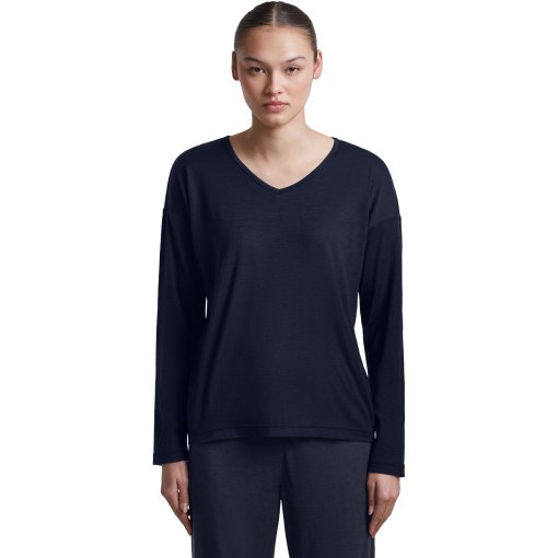 Picture of Icebreaker Merino 150 Lodge Long Sleeve Tee Women - Midnight Navy
