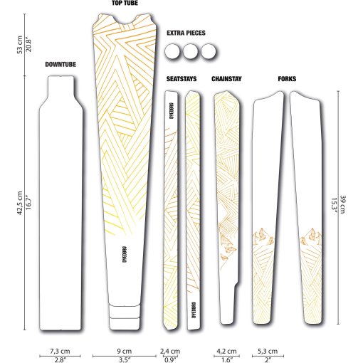 Immagine prodotto da DYEDBRO Pellicola Protettiva per Telaio - Stay Free Gravel - color matte