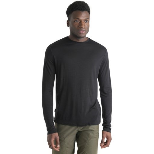Photo produit de Icebreaker T-Shirt Manches Longues Homme - Merino 125 Cool-Lite™ Sphere III - Noir
