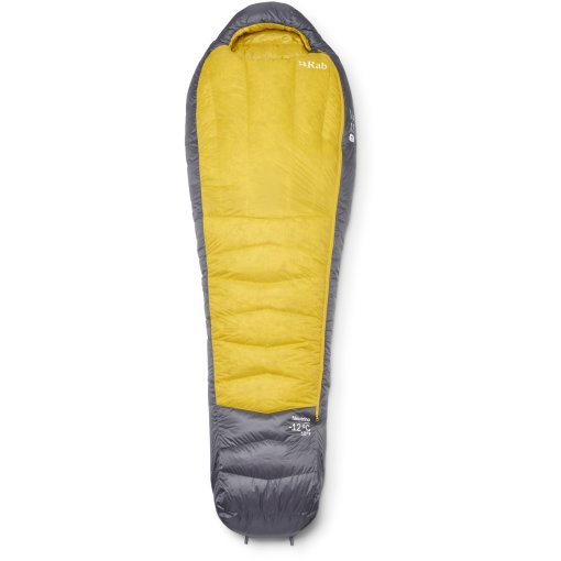 Productfoto van Rab Neutrino -12C / 10F Donzen slaapzak - Lang - rits links - graphene/dark pollen