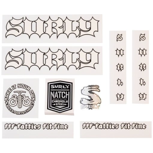 Photo produit de Surly Born To Lose Lot d&#039;autocollants - white