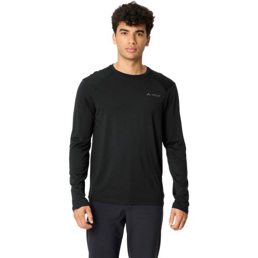 Photo produit de Vaude Essential Wool T-shirt à manches longues pour hommes - black