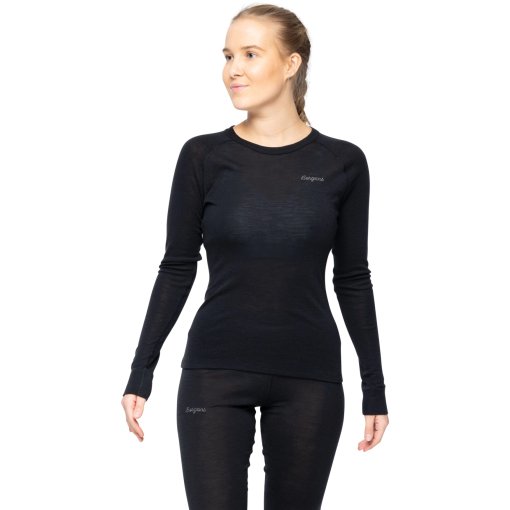 Foto de Bergans Camiseta de Manga Larga Mujer - Inner:Dual Merino - negro