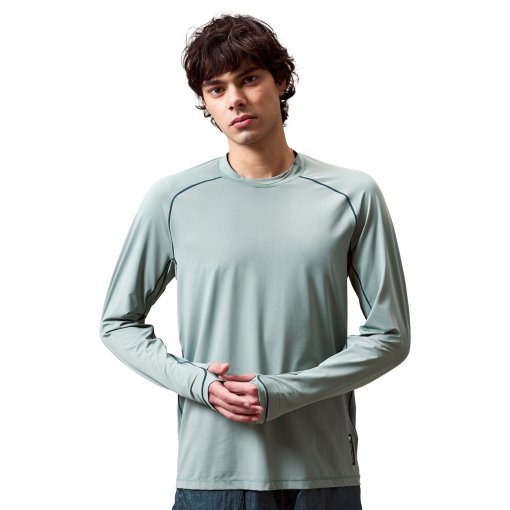 Photo produit de Endura Alltrack Roam Tech T-shirt à manches longues pour hommes - sage green