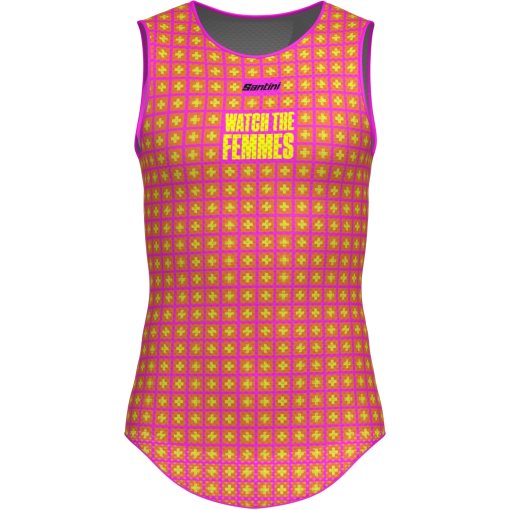 Photo produit de Santini Femmes Avec Zwift Grand Départ Suisse Maillot de corps sans manches pour femmes - Tour de France™ 2026 Collection RE002GLLSUIS6TDF - arancio fluo AF