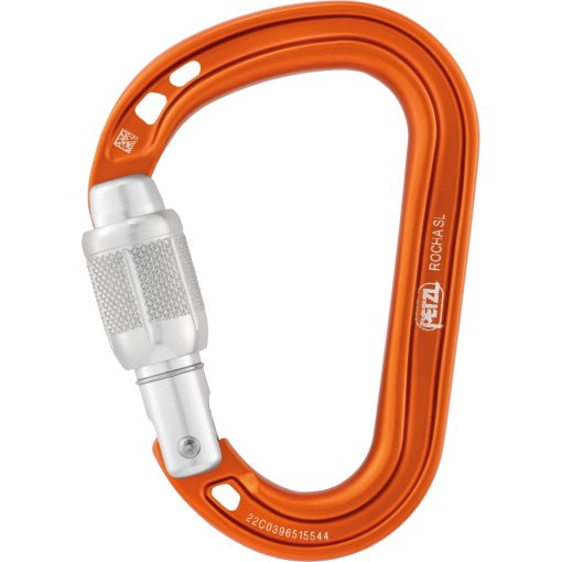 Immagine prodotto da Petzl ROCHA Screw-Lock - Moschettone a Vite - arancione