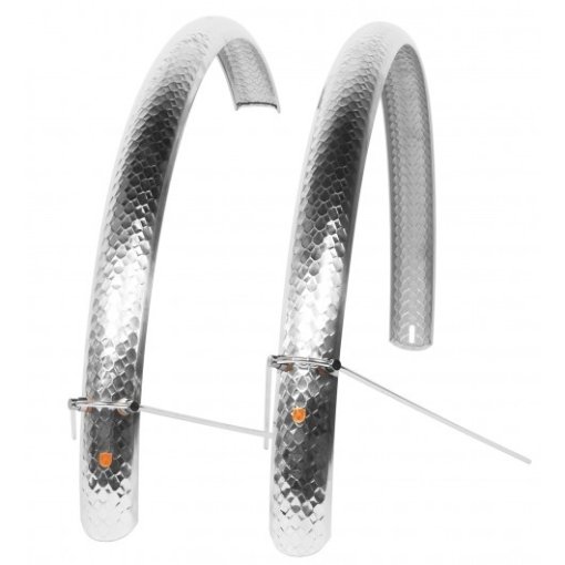 Productfoto van Velo Orange Snakeskin Fenders Spatbordenset - 28&quot; | 50mm - Silver
