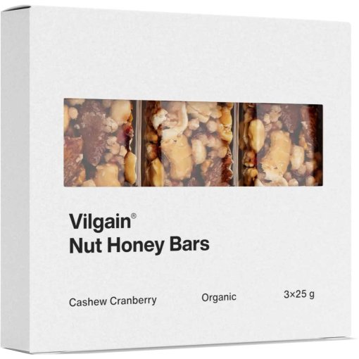Productfoto van Vilgain BIO Honing-notenreep - 3x25g
