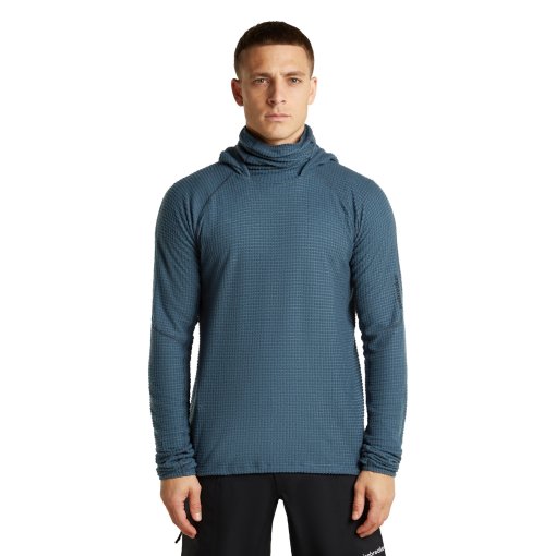 Picture of Icebreaker Merino 400 RealFleece™ Grid Blackridge Pullover Hoodie Men - Abyss