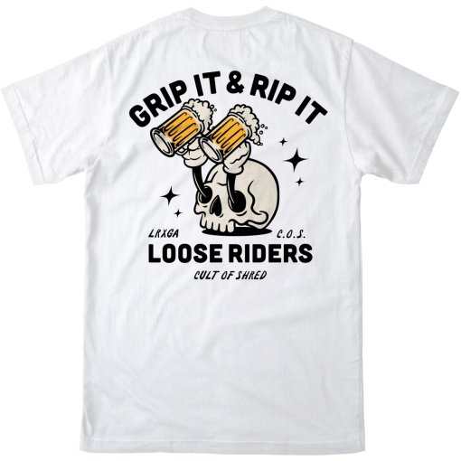 Immagine prodotto da Loose Riders Maglietta Uomo - Beer Now Tech - Grip It White