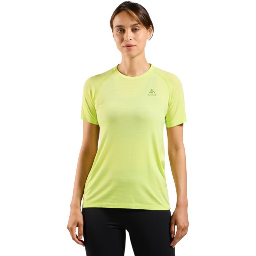 Foto de Odlo Camiseta Running Mujer - Essentials Seamless - shadow lime melange