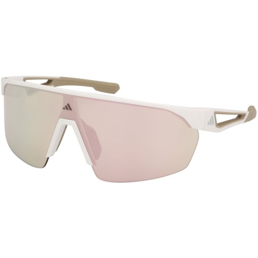 Photo produit de adidas Anemos SP0103 Lunettes - Matte Core White / Mirror Brown with Silver Mirror
