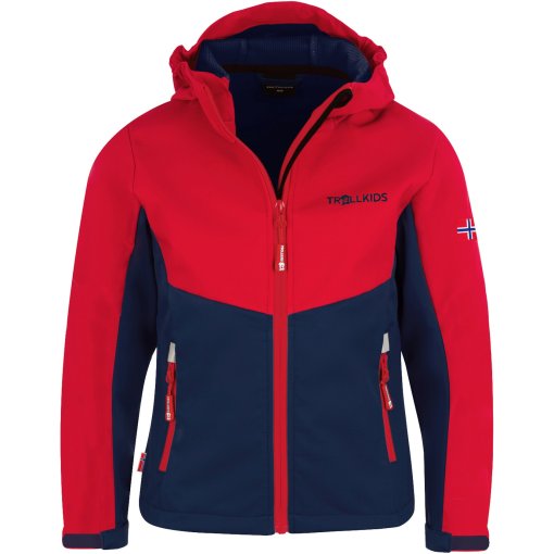 Foto de Trollkids Chaqueta Niño - Kristiansand - Bright Red/Mystic Blue
