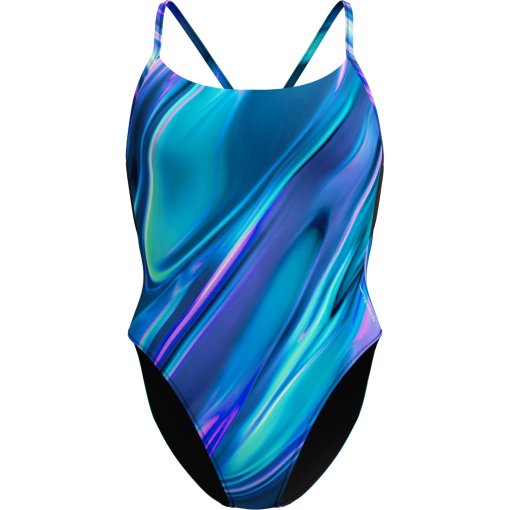 Produktbild von Speedo Printed Racerback Badeanzug Damen - rapture glow/dark teal