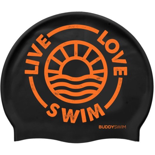 Foto de Buddyswim Gorro Silicona - LIVE LOVE SWIM 2 - black/orange