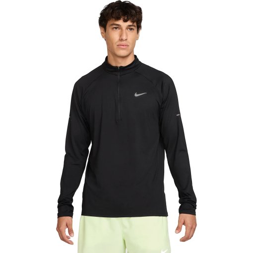 Foto de Nike Camiseta Manga Larga Hombre - Dri-FIT Stride 1/2-Zip - black/reflective silver HV2180-010