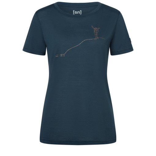 Foto de SUPER.NATURAL Camiseta Mujer - Bergglück - Blueberry/Copper
