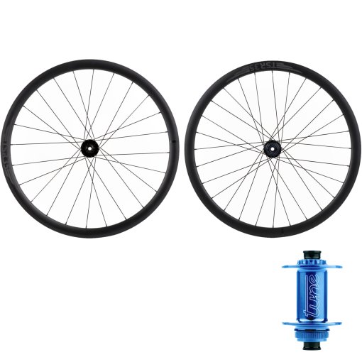 Produktbild von Tune TSR35 Disc Edition Laufradsatz - 28&quot; | KillHill CL / ClimbHill CL | Standard Lager | Clincher | Centerlock | 12x100/142mm - Campagnolo ED 3T - blau