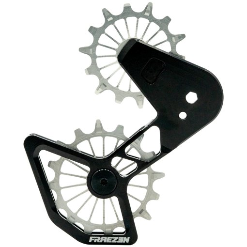 Photo produit de Fraezen Cage de Dérailleur Arrière - KAEFIG DH - SRAM Eagle Transmission - noir/argent