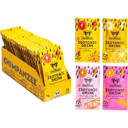 Photo produit de Chimpanzee Isotonic Drink - Poudre pour boissons à base de glucides - 25x30g
