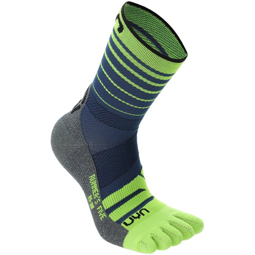 Produktbild von UYN Runner&#039;s Five Socken Herren - Blue/Yellow Fluo