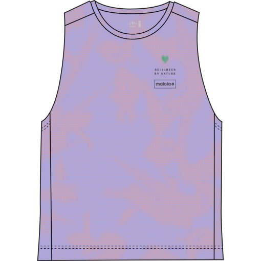 Foto de Maloja Camiseta sin Mangas Mujer - WallbergM. Gravel - summer sky iris grid 1269