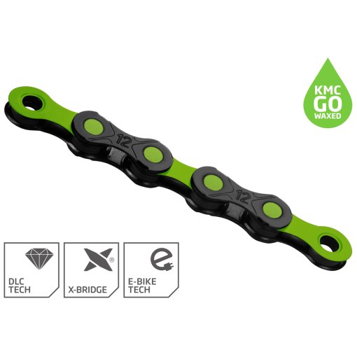 Immagine prodotto da KMC Catena - DLC - WAXED | 12 Velocità - nero/verde