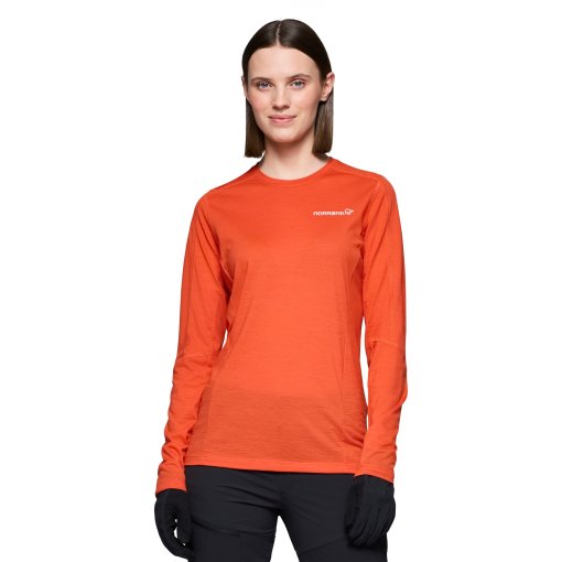 Foto de Norrona Camiseta Interior Manga Larga Mujer - falketind equaliserUll - Paprika