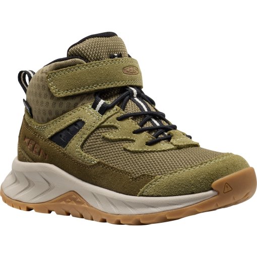 Picture of KEEN Hightrail Mid Waterproof Hiking Shoes Kids - Dark Olive/Martini Olive