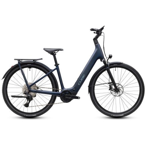Foto de CUBE Bicicleta Eléctrica Trekking Carbono - Easy Entry - KATHMANDU HYBRID C:62 Pro 400X - 2027 - liquidsteel / prizm