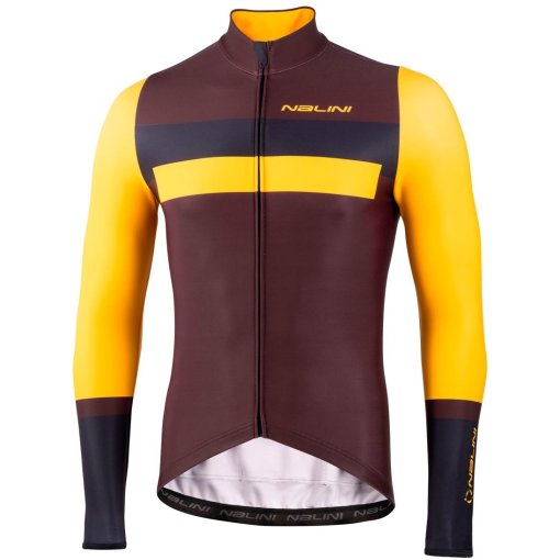Immagine prodotto da Nalini Maglia Maniche Lunghe Uomo - Stelvio - chocolate/yellow 4150